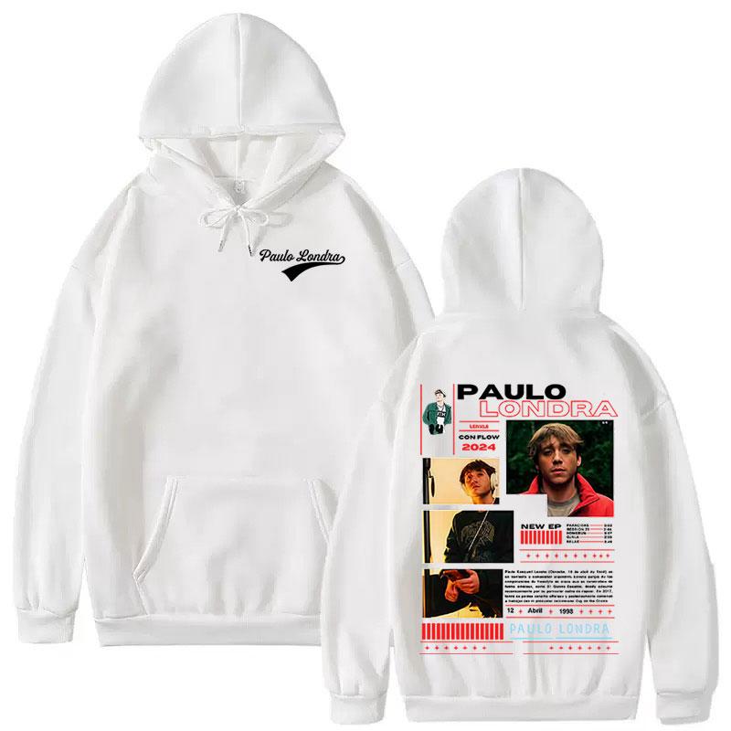 Rapper Paulo Londra Album 2025 Grafischer Hoody Herren Mode Übergroße Kleidung Sweatshirt Hip Hop Gothic Pullover Hoodie Streetwear