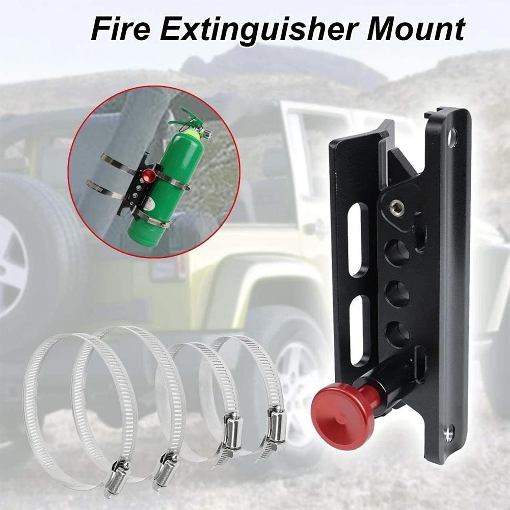 Car Extinguisher Mount Bracket Adjustable Fit For Jeep Wrangler Sport/ JK/ Sahara Fire Extinguisher Holder Quick Release Mount
