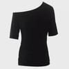 Women's Retro 'I Love 80s Disco' Off-Shoulder Medium Sleeve Top