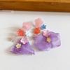 1pair Resin Fabric Fabric Flower Earring Pink Blue White Ear Accessories  Vacation Beach Daily