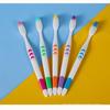 Little Moon Bamboo Charcoal Toothbrush Set - 5 White Brushes, 10 Pack, Soft Bristles, Adult Size