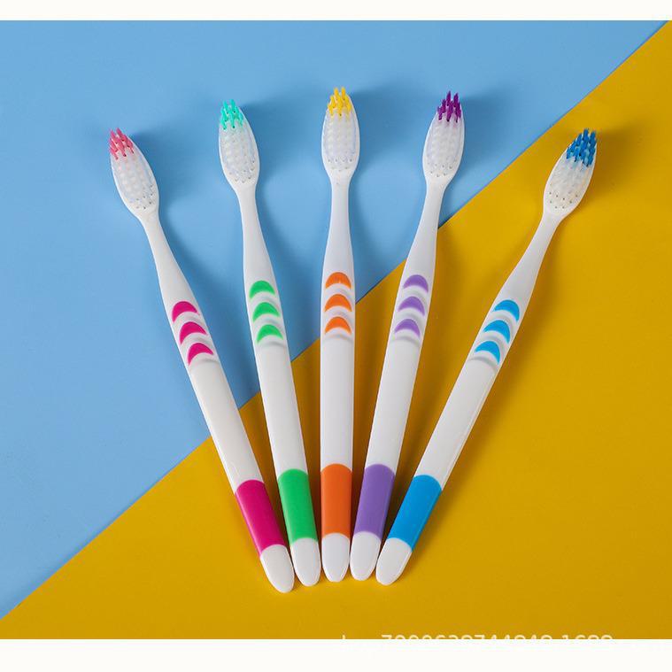 Little Moon Bamboo Charcoal Toothbrush Set - 5 White Brushes, 10 Pack, Soft Bristles, Adult Size