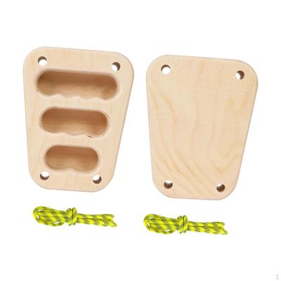 2 Pieces Wooden Hangboard Rock Climbing Holds Hang Board for Climbers Upper Body Workouts Training