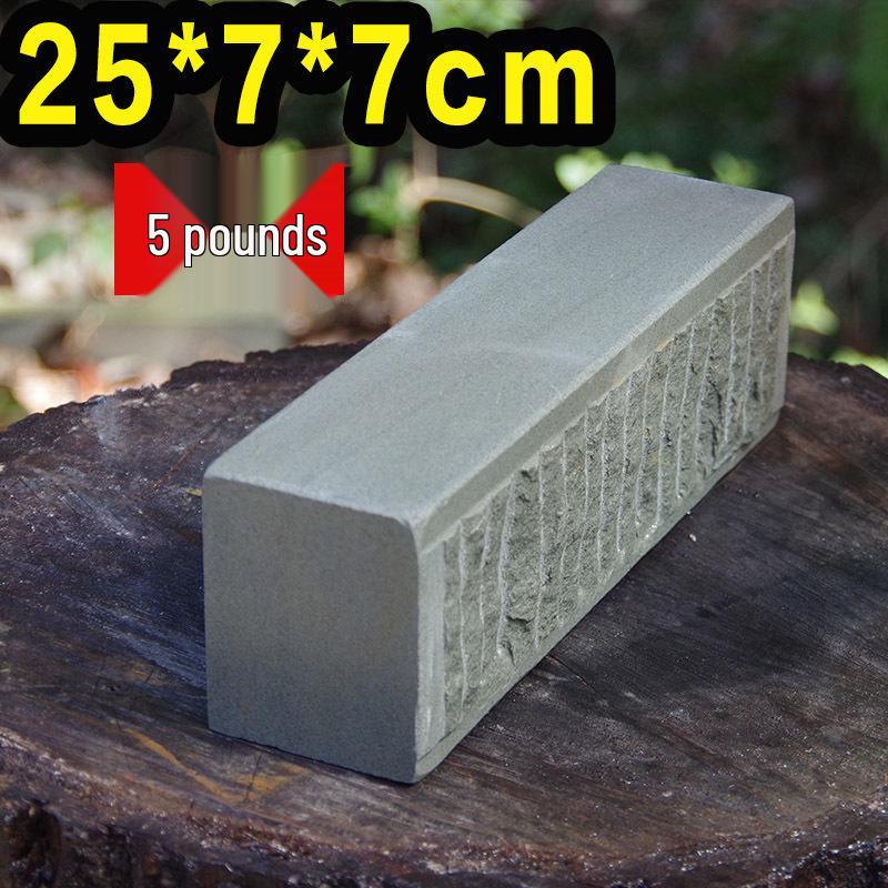 Extra Großes Küchenmesser Schärfset: Traditioneller Ölstein & Grober Schleifstein mit Schlamm