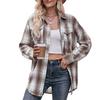 Women's 2024 Oversize Loose Plaid Shirt - European & American Casual Autumn/Winter Fashion