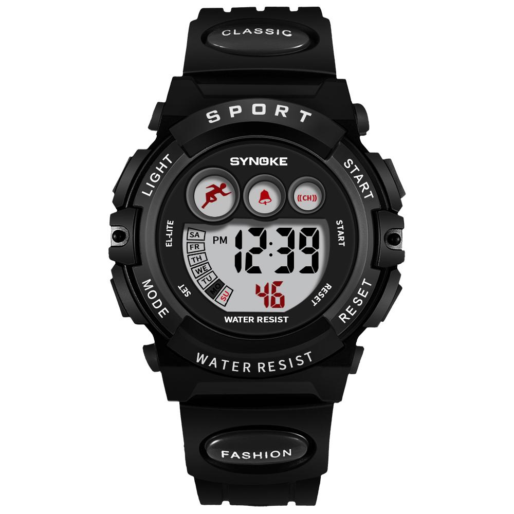 SYNOKE 9802 Hot Sale Boys Digital Watch Nice Rubber Strap Water Resistant Multi Function Sports Leisure Wristwatch