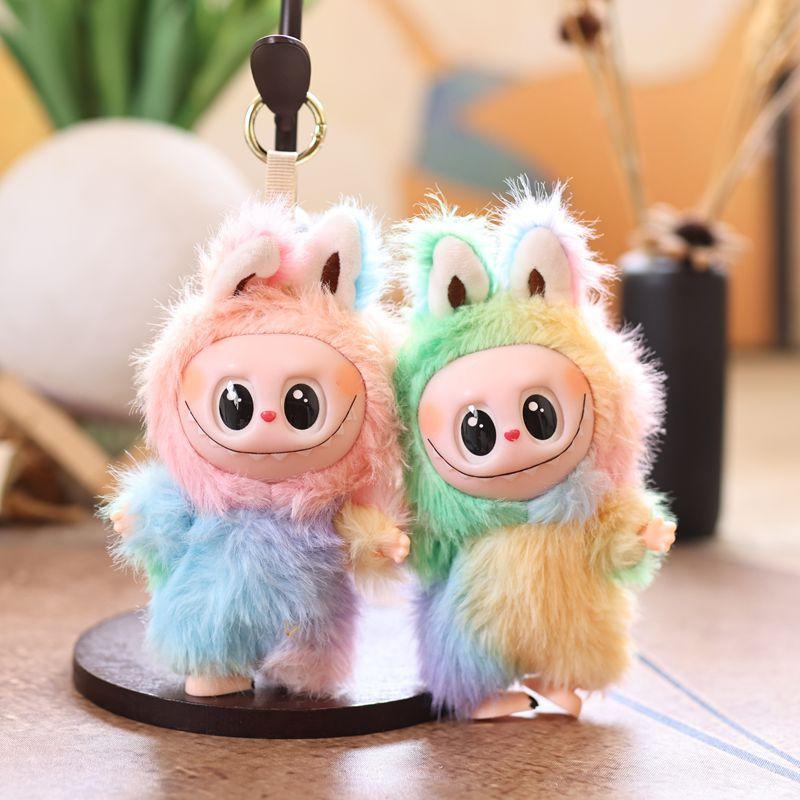 Pandantiv iepuraș de pluș din cauciuc drăguț și adorabil, păpușă de pluș, geantă iepuraș mic colorat, decorațiune suspendată, păpușă breloc