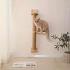 1pc wall-mounted cat scratching post with platform, practical climbing scratching post suitable for indoor cats