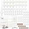Boules de Noël - SPRINGOS - 100 pièces - Plastique incassable - Blanc - Décorations variées