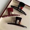 Kunststoff Rote Haarklammer Damen Mädchen Groß Geometrisch Acryl Krabbe Haarspange Elegant Haarspangen Clip Weibliche Mode Haaraccessoires