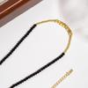 Little Red Potato Summer Hot Sale: Black Gold Beaded Necklace - Luxurious, Unique, and Lightweight Choker