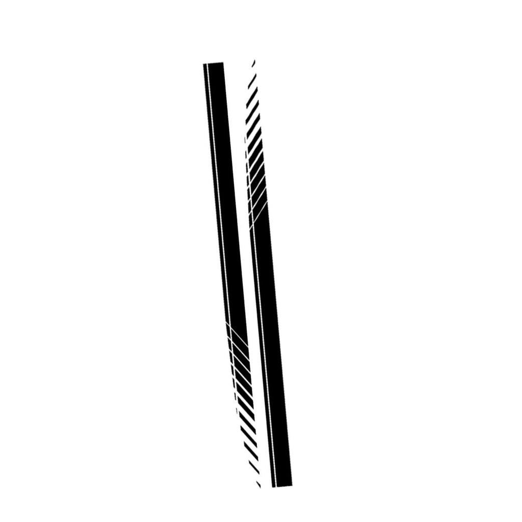 POPETPOP Car Side Sticker, Hood Van Decoration, Universal Sport Racing Stripe, Vehicle Wrap, PVC Black