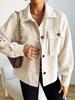 Women's Cross-Border Casual Button-Front Drop Shoulder Jacket for Spring & Autumn