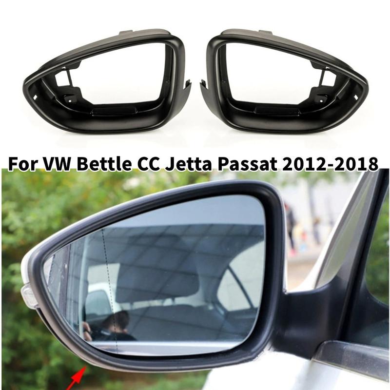 For VW Passat B7 Jetta Bettle CC Scirocco 2012-2016 Car Rearview Mirror Rain Eyebrow Protector Cover Frame Mirror Replacement
