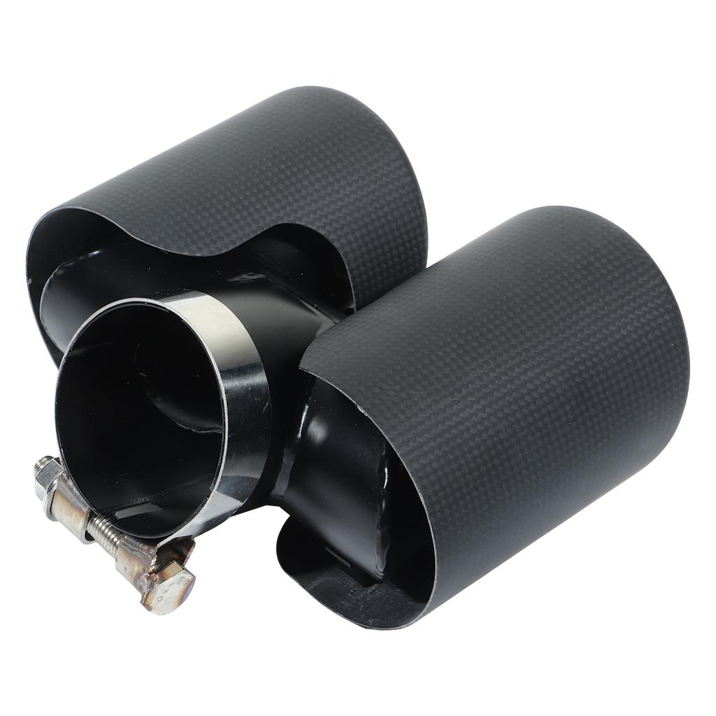 Čtyřhranná koncovka výfuku Nerezová ocel Uhlíkové vlákno Náhrada pro Land Rover Defender 90 110 L663 Matná