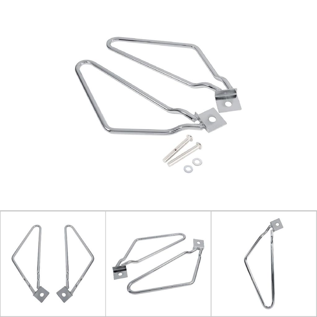 2x Motorcycle Saddlebags Mount Brackets Support Black for XL883/1200 HD1450/1584