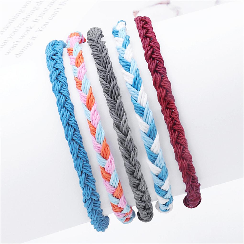 Braided Bracelet Jewelry Accessory Hand Decoration Thread Adorn Dressing Colorful Gift Waxed Wristband Girls Bracelets Birthday