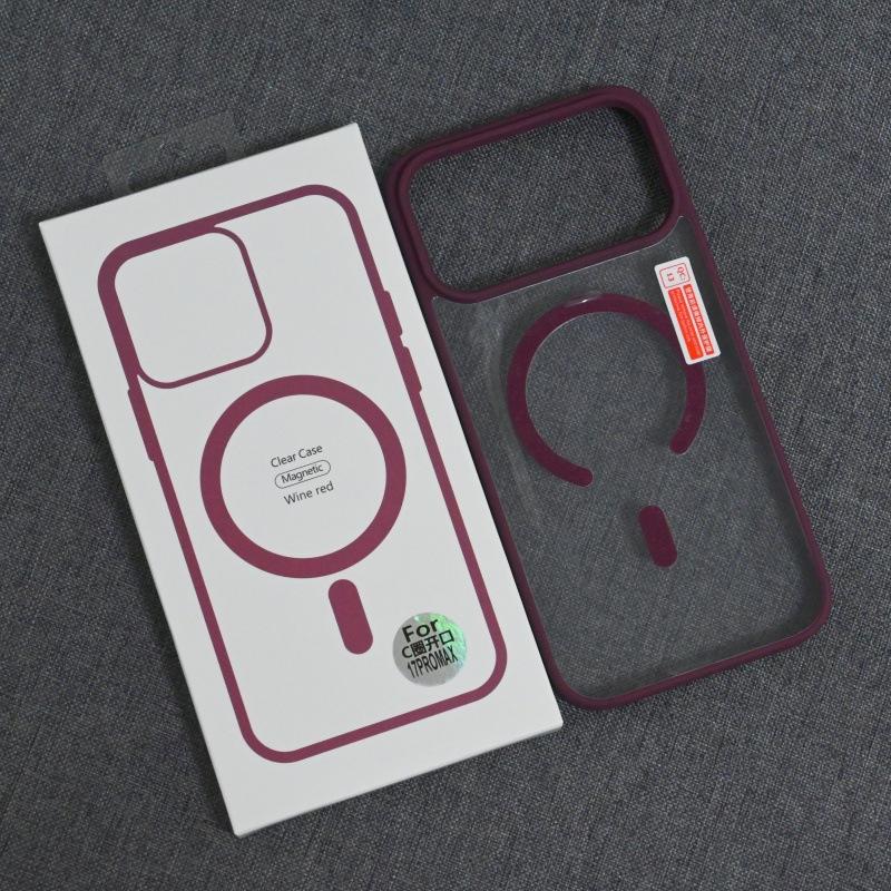 

Transparent Matte Phone Cases For iPhone 17 Pro Max Air 14 15 Plus 11 13 12 16 Pro For Magsafe Wireless Charging Protector Cover iPhone 12 mini