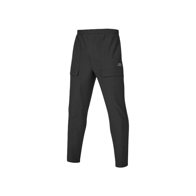 Skechers Basic Sports Series Logo Comfortable Breathable Woven Casual Pants Men pants Carbon-Black P424M126-0018 M