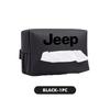 Car Logo Tissue Bag Case Leather Paper Towel Storage Box For Jeep Grand Cherokee Wrangler JK Renegade Gladiator Compass AJW1