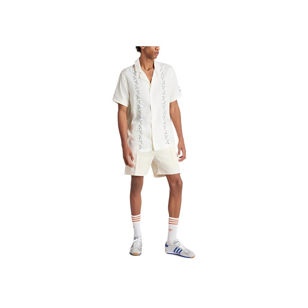 Adidas Originals Comfortable Casual Sports Shirt Men Tops Beige IS0194