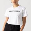 (WMNS) Converse Puff Wordmark T-Shirt Asia Sizing 'White Black' Women's 10021656-A05
