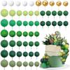 56 PCS Ball Cake Toppers - Colorful Pearl Cake Decorations for Birthday, Wedding, Cupcakes Ball Party Supplies DIY Dessert Decor