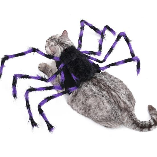 Halloweenský psí pavoučí kostým Plyšové zvířátko Oblečení na převlečení Nastavitelné kočičí cosplay oblečení na Halloween Narozeniny Oslavy Každodenní nošení