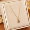 Titanium Steel Gourd Pendant Necklace - Women's Elegant Light Luxury Fashion Clavicle Chain