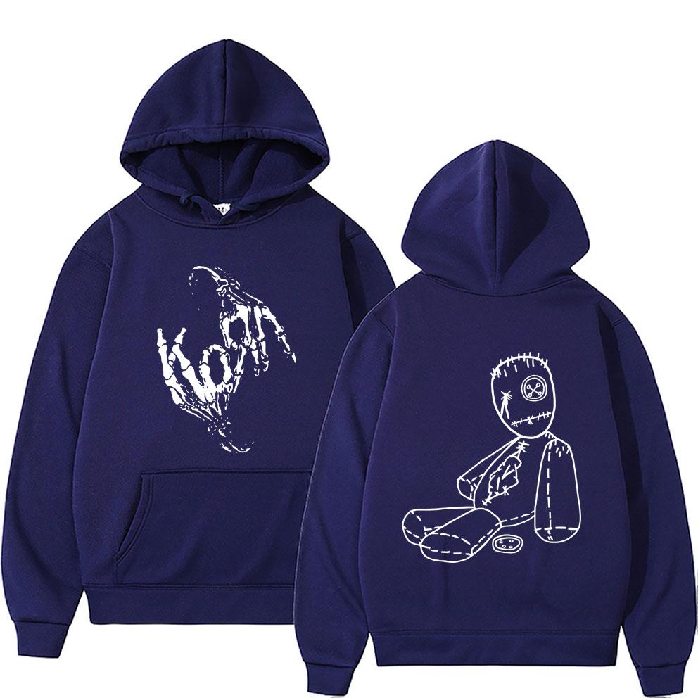 Rock Band Korn Issues Album Cover Graphic Hoodie Men Women Gothic Vintage Streetwear Alternative Nu Metal Music Pullover Hoodies