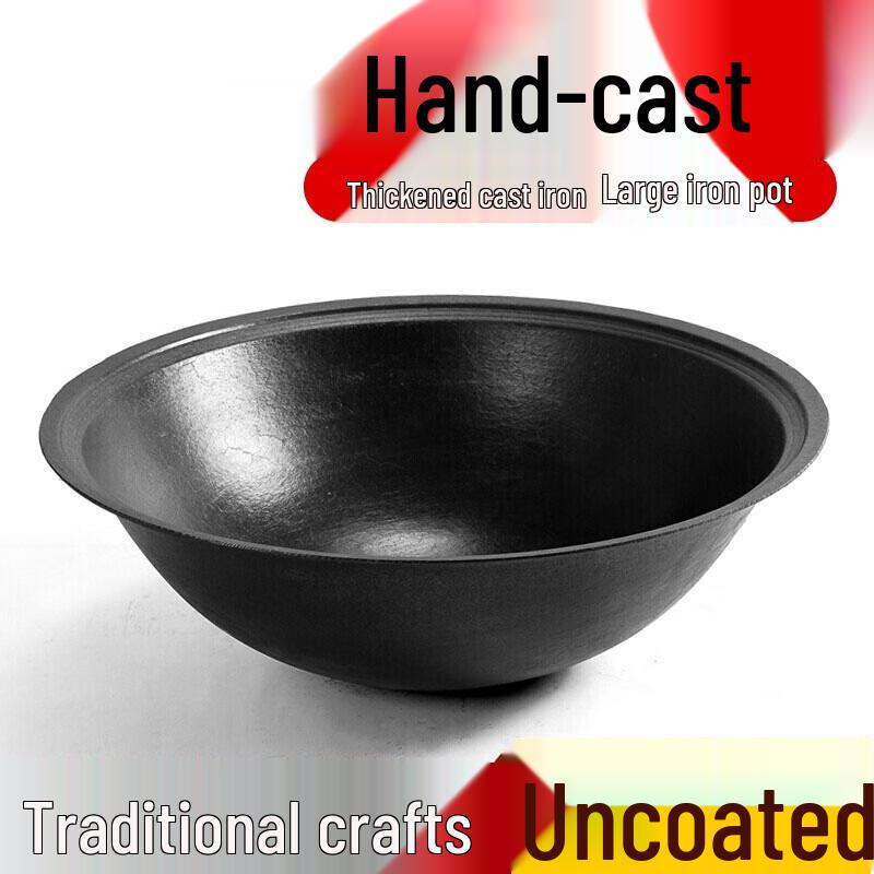 GOWKE Traditional Large Cast Iron Cooking Pot