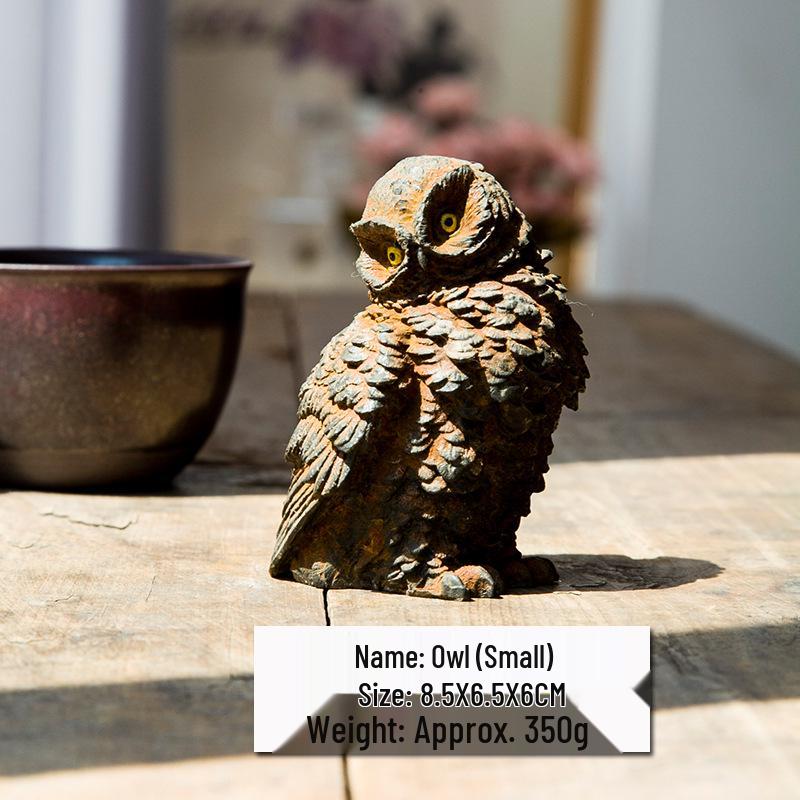 

Handcrafted Chinese Owl Sculpture for Living Room or Study Decor 10cm