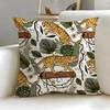 Pattern Theme Tropical Tiger Pattern Cushion Cover Soft  EasyWash Pillow Case  Versatile for Couch Bed Travel and Office
