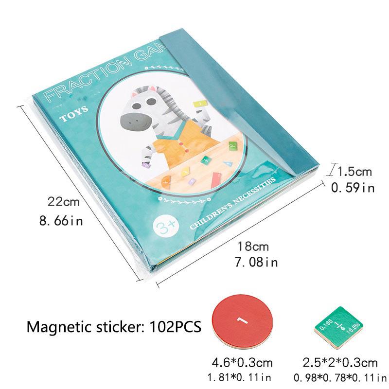 

Детские магнитные обучающие дробям математические игрушки, набор книг с дробями, учебные пособия для приходской школы, обучающие арифметике, развивающие игрушки зелёный