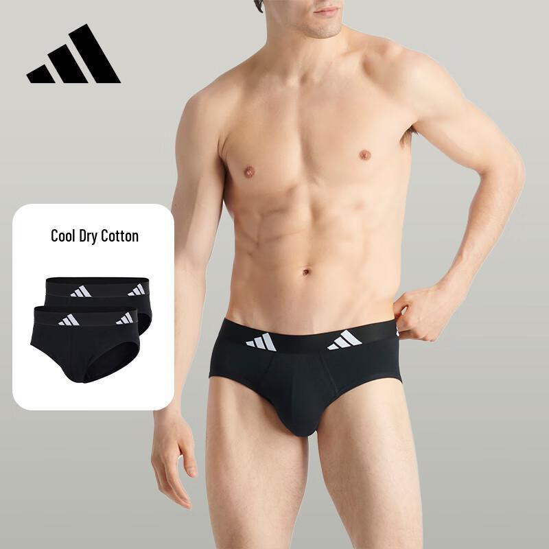 Adidas Men s Cotton Blend Sport Briefs 2-Pack L
