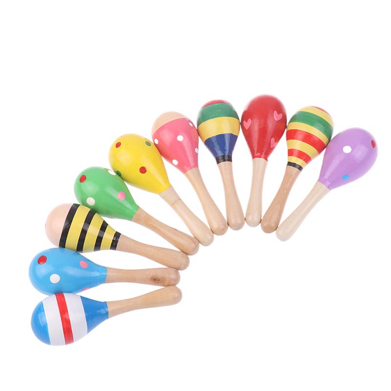 Montessori Wooden Toys Baby Sand Hammer Early Education Music Development Instrument Puzzle Games Toys For Children 1 2 3 Years
