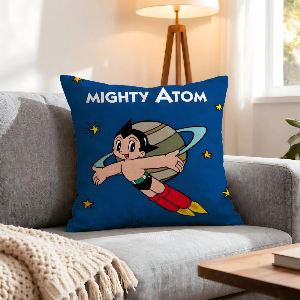 Anime Astro Boy Cushion Cover 1Pcs Decorative Covers Soft Cushion Case For Sofa Couch Decor 40X40 45X45 Pillowcases