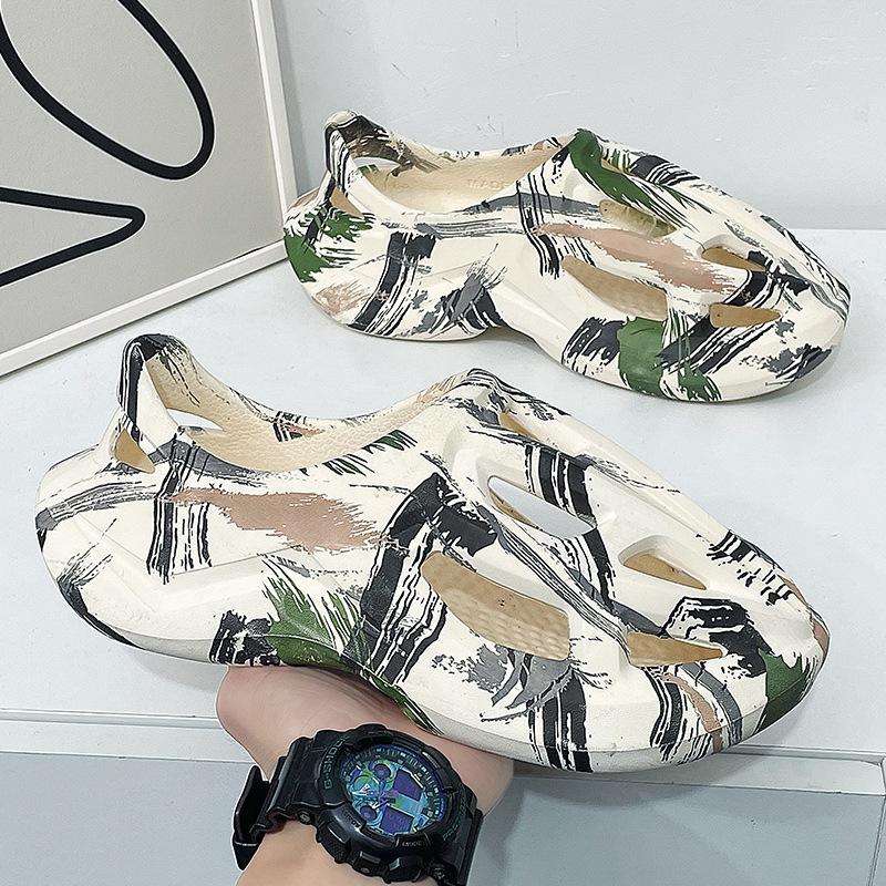 

Кокосовые шлепанцы мужские летние прохладные тапочки нескользящие пляжные спортивные повседневные на толстой подошве нескользящие с закрытым носком сандалии 36