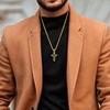 Hollow Cross Pendant Necklace Minimalist Unisex Fashion Jewelry