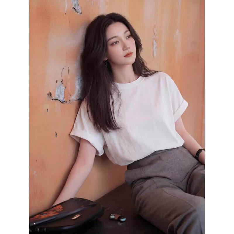 Basic House Women's Pure Cotton Round Neck T-Shirt