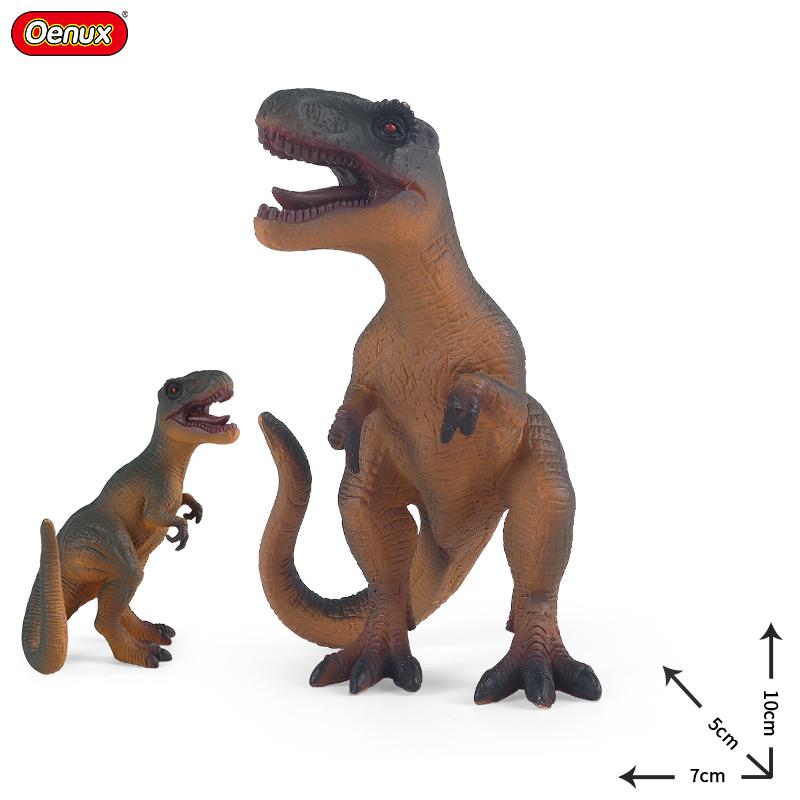 Oenux Jurassic Carnivorous Carnotaurus Figures Dinosaur Brinquedo Tyrannosaurus Model Collection PVC High Quality Toy Kids Gift