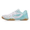 Li Ning Energy Storage Fabric Synthetic Leather Shock Absorption Balance Support Low Top Training Shoes Women Sneaker White Blue APTM004-3
