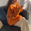 V-neck Twist Sweater Women In The Long Section of The Fall and Winter Loose Lazy Wind Gentle Pullover Knitted Tops