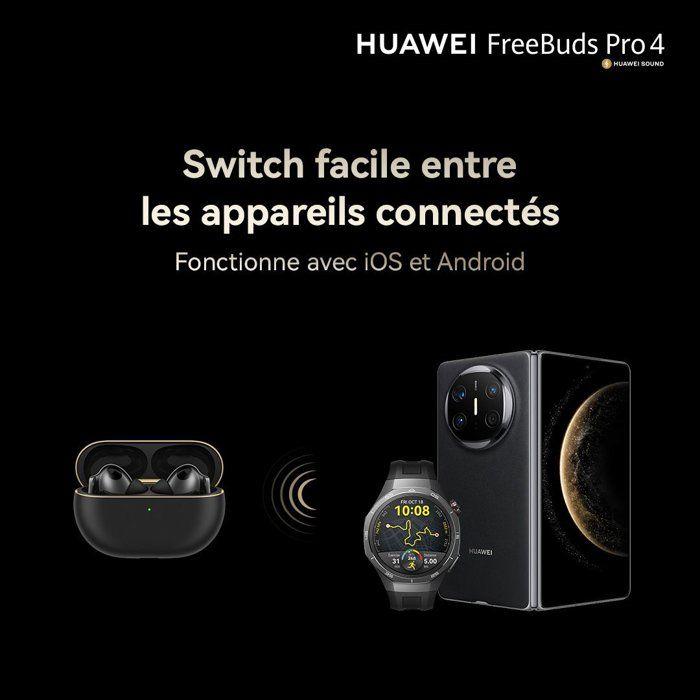 Ecouteurs sans fil - Huawei - FreeBuds Pro 4 - Noir