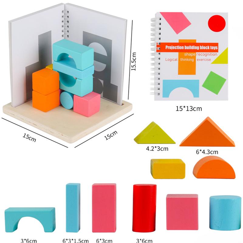 Детская 3D Геометрическая Форма Зеркальная Проекция Игрушка Монтессори Обучающий Инструмент Логика Пространственное Мышление Игра Детский Сад Обучающие Ресурсы Игрушка