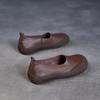 Johnature Retro Genuine Leather Shallow Flats Cowhide Comfortable Soft Soled Women's Slip-on Shoes