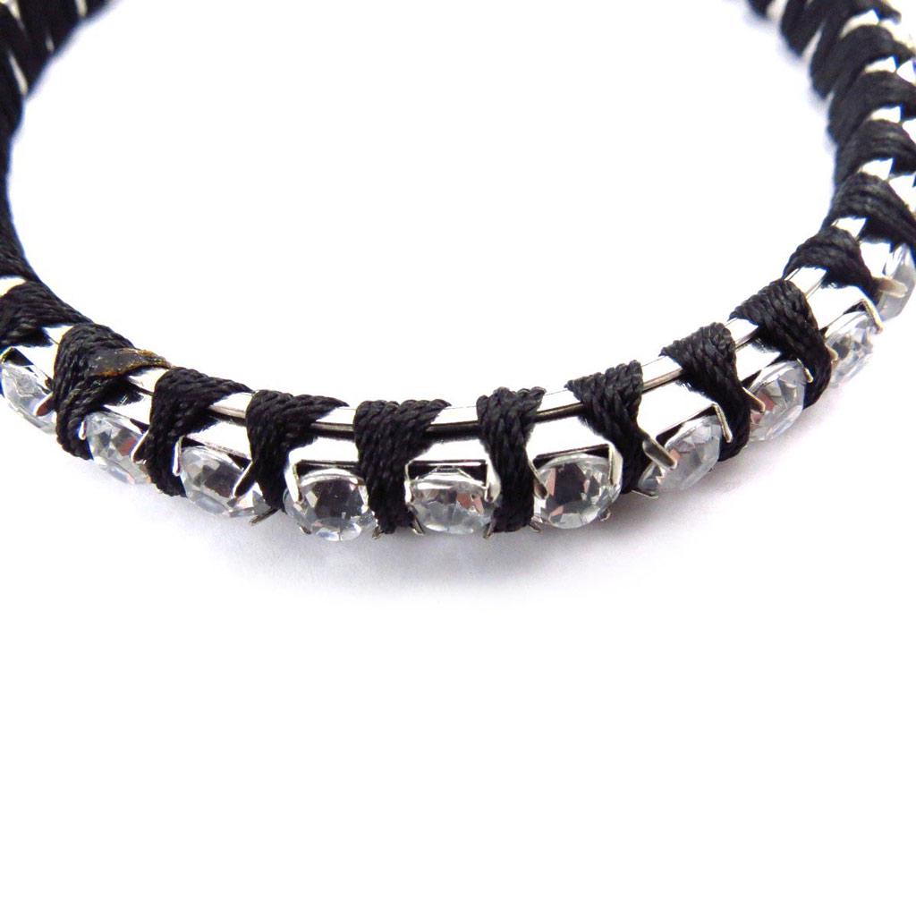 Les Trésors De Lily [J6330] - Bracelet créateur 'Sissi' noir blanc