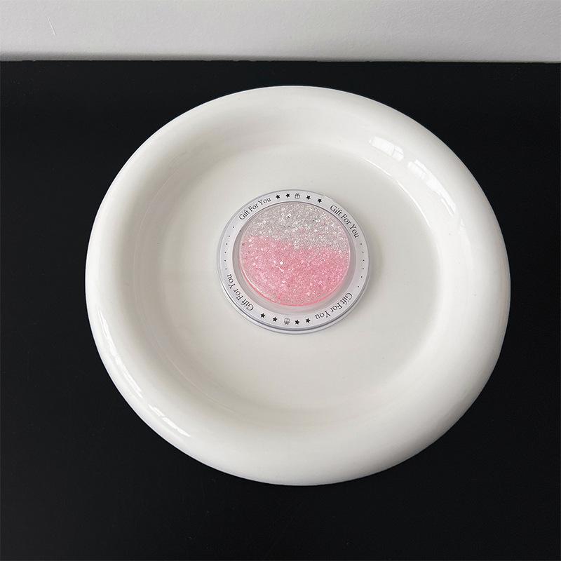 Round Glitter Love Mobile Phone Airbag Bracket Wind Magnetic Suction Magsafe Back Sticker Women'S Small Fresh Ring
