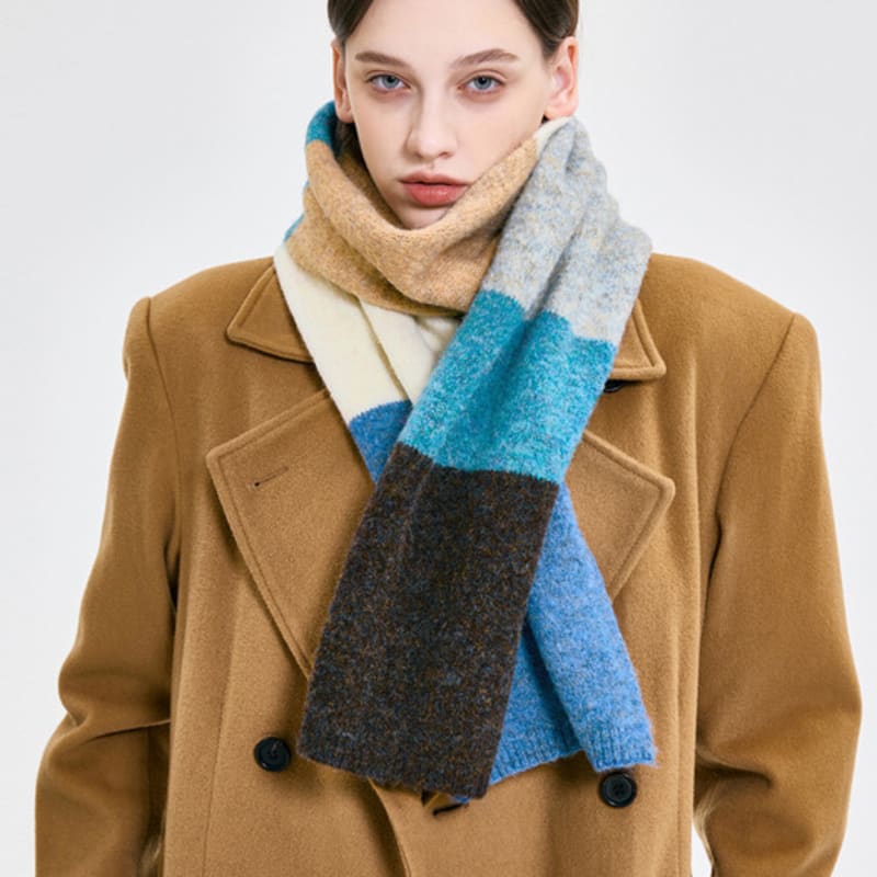 

KIMZISU Colour Block Muffler _ BLUE BLUE_OS