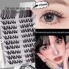 Self-Adhesive Natural Fishtail False Eyelashes - Beginner-Friendly, No Glue Needed, Wide Band